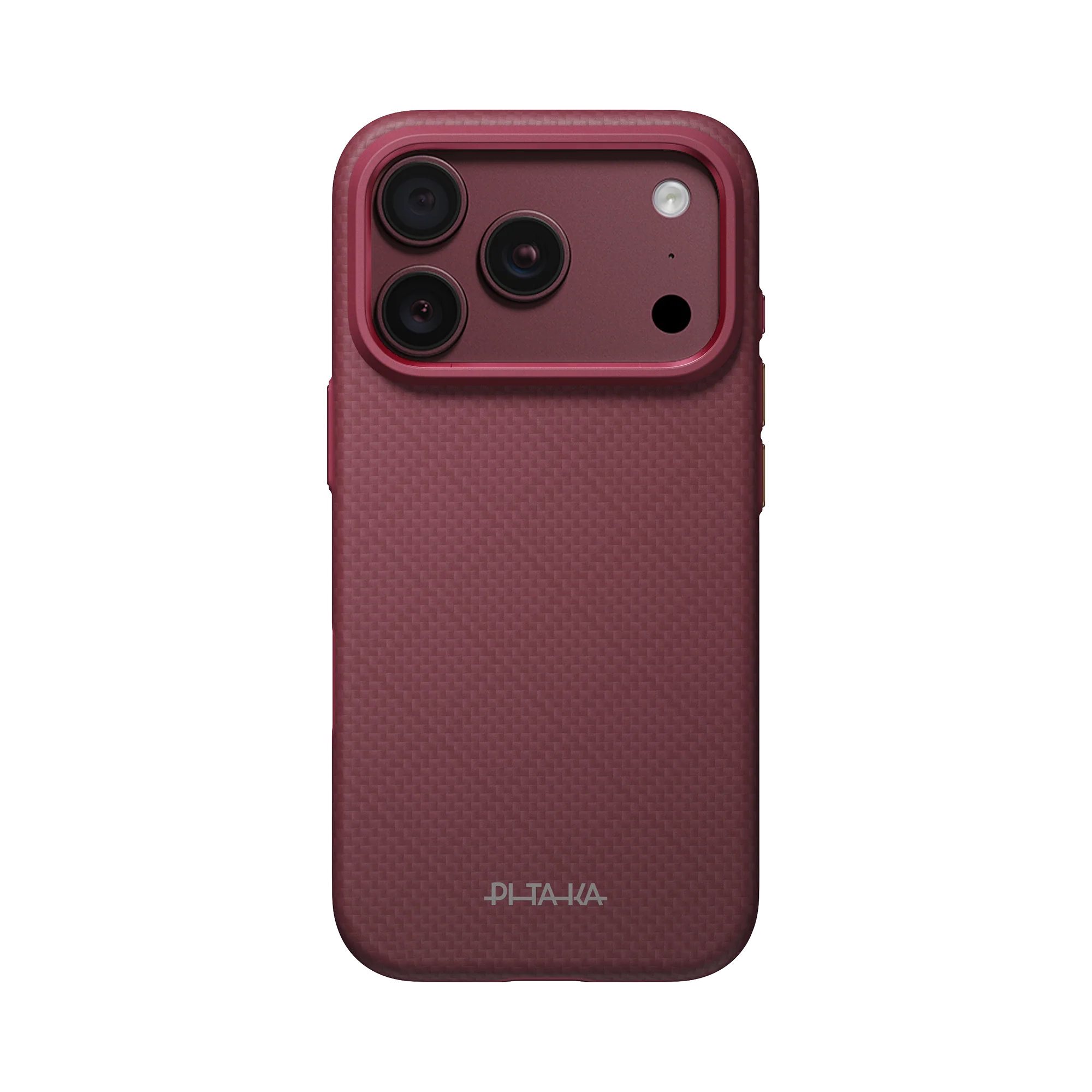 Чехол PITAKA Argyle Edge Case для iPhone 18 Pro, Burgundy