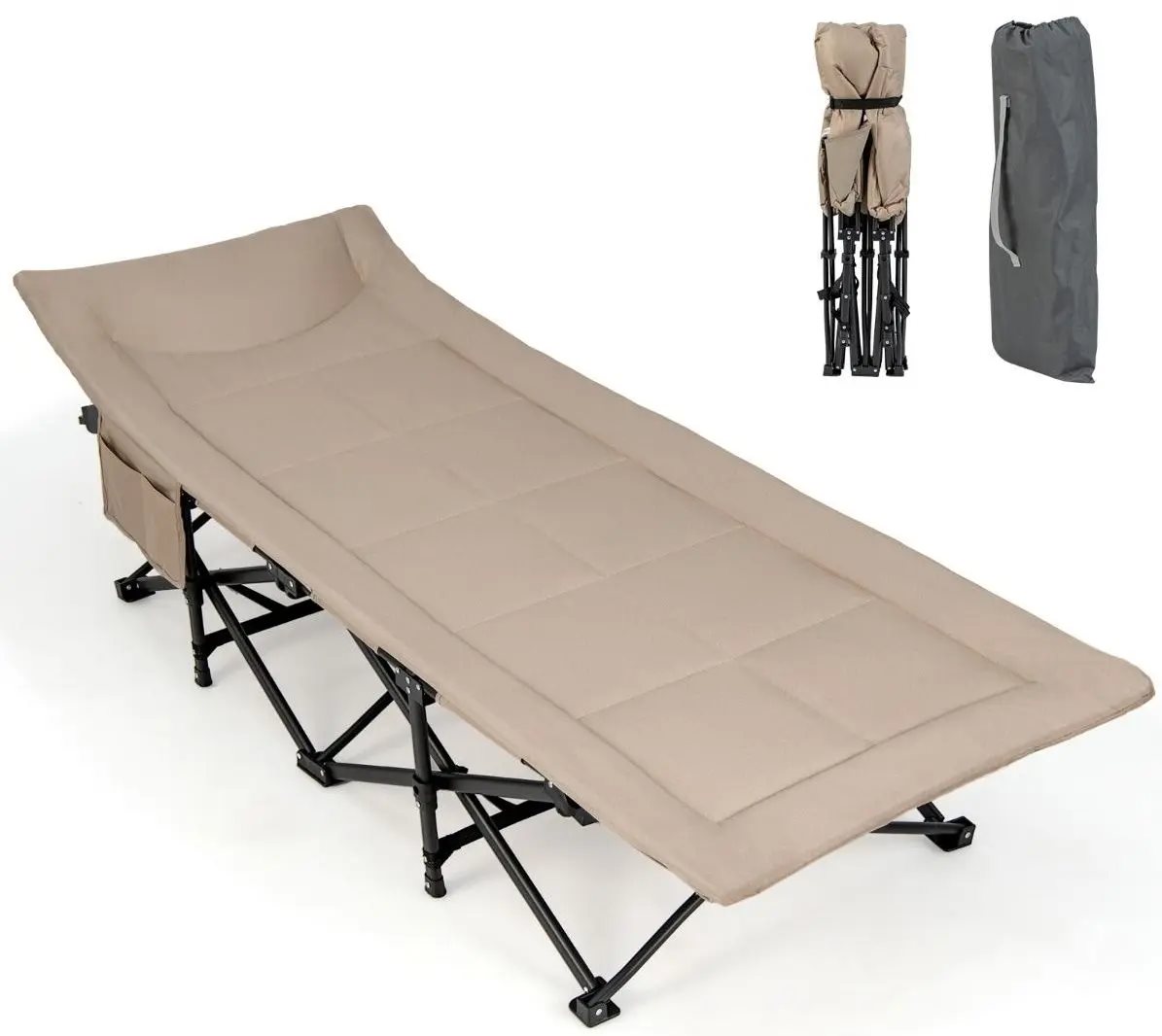 Раскладушка Costway NP11308CF Light Brown