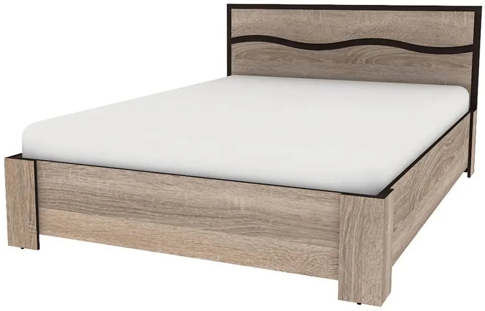 Yasen Geneva 160х200cm cu suport cu lamele, Stejar Sonoma Trufe/Wenge Magic