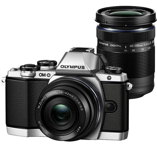 Image Цифровой фотоаппарат Olympus OM-D E-M10 Kit (14-42mm f/3.5-5.6 + 40-150mm f/4.0-5.6) Silver