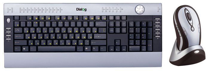 Image Беспроводной комплект клавиатура + мышь Dialog KMF-R46SU USB (Silver)