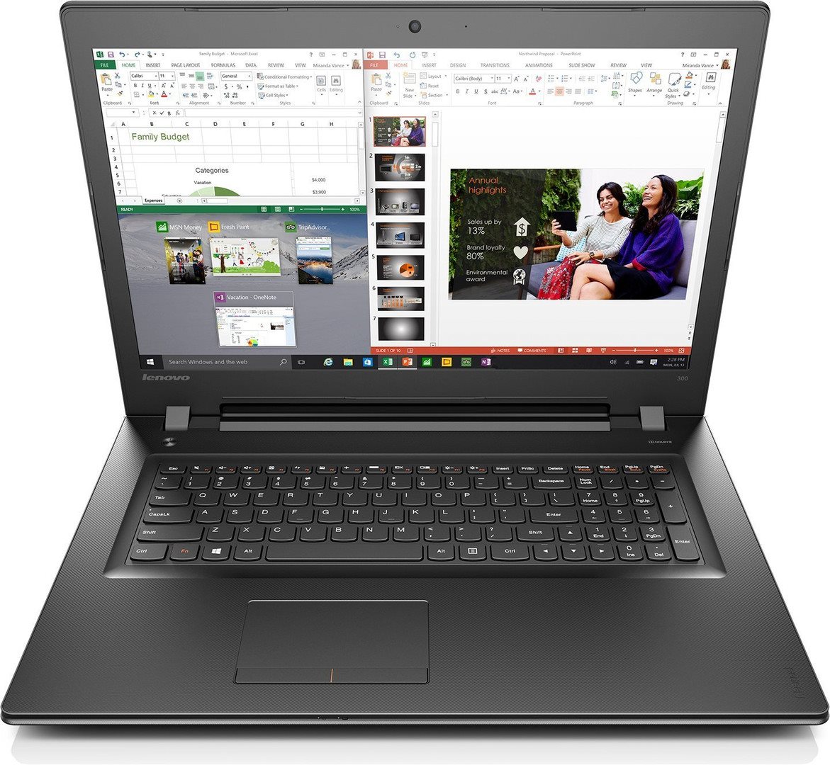 Image Lenovo IdeaPad 300-17ISK Black (Core i7-6500U 8Gb 1Tb R5 M330)