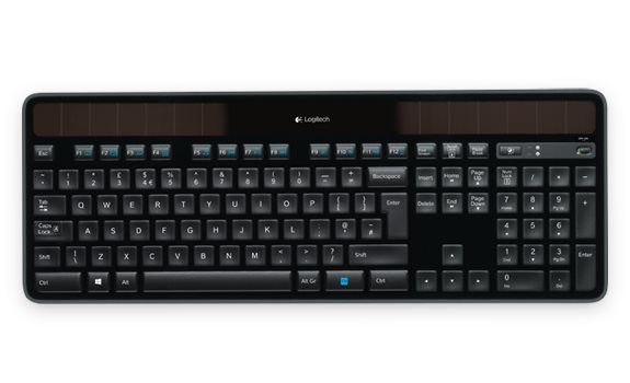 Image Tastatura fara fir Logitech Wireless Solar Keyboard K750 USB Retail (Black)