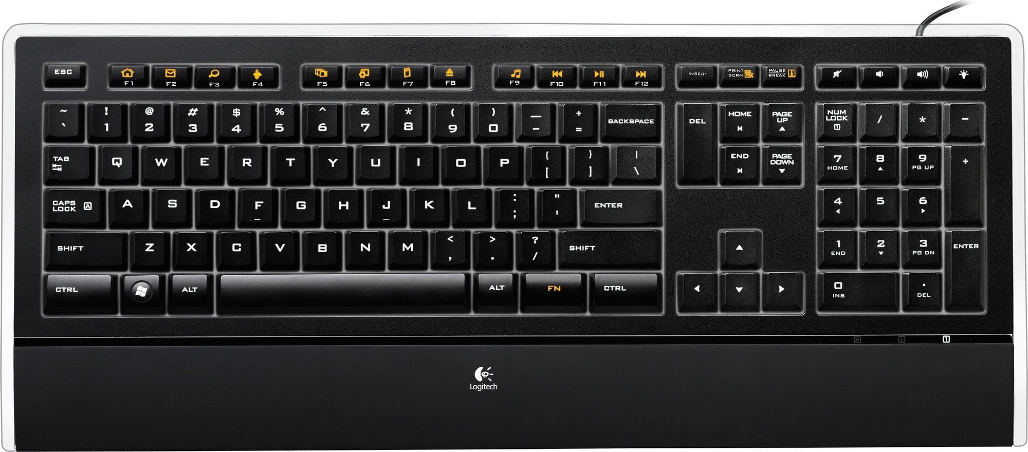 Image Tastatura Logitech Illuminated Keyboard K740 USB Black