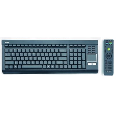 Image Беспроводная клавиатура+пульт Chicony WUR-0609TR-BL-RM Wireless USB (Black)