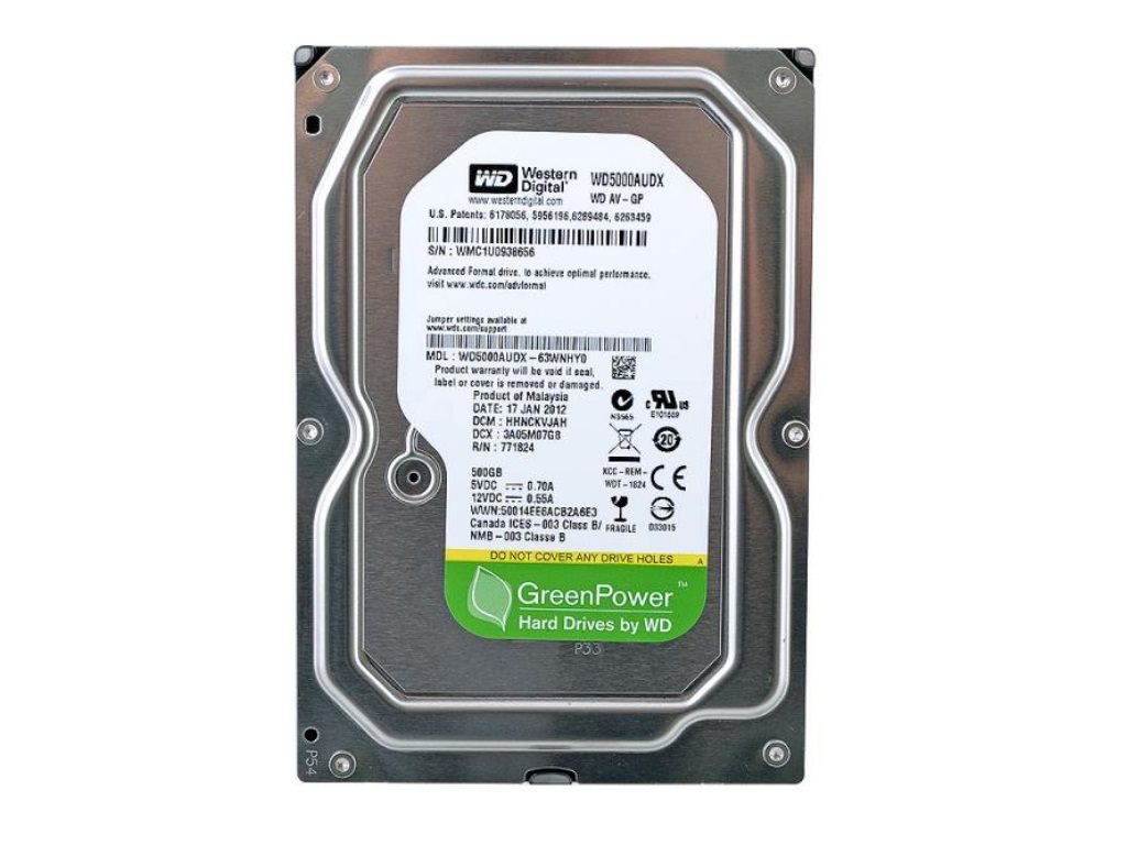 Image Hard disc HDD Western Digital AV-GP 500Gb (WD5000AUDX) NP