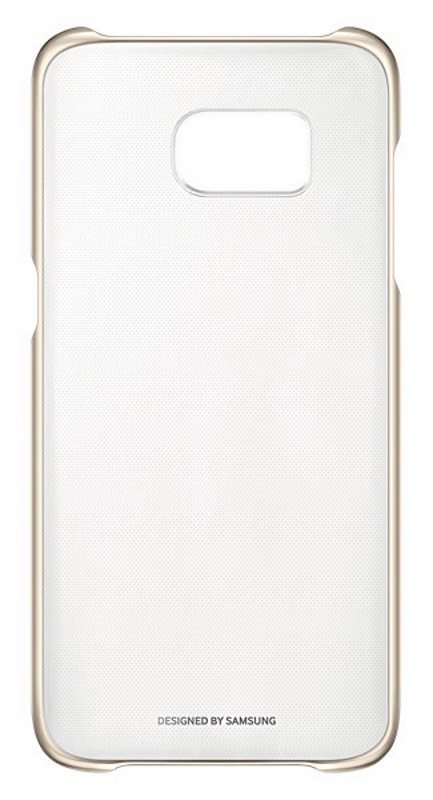 Image Силиконовый чехол-накладка Samsung Clear Cover Galaxy S7 Edge Original (Gold)