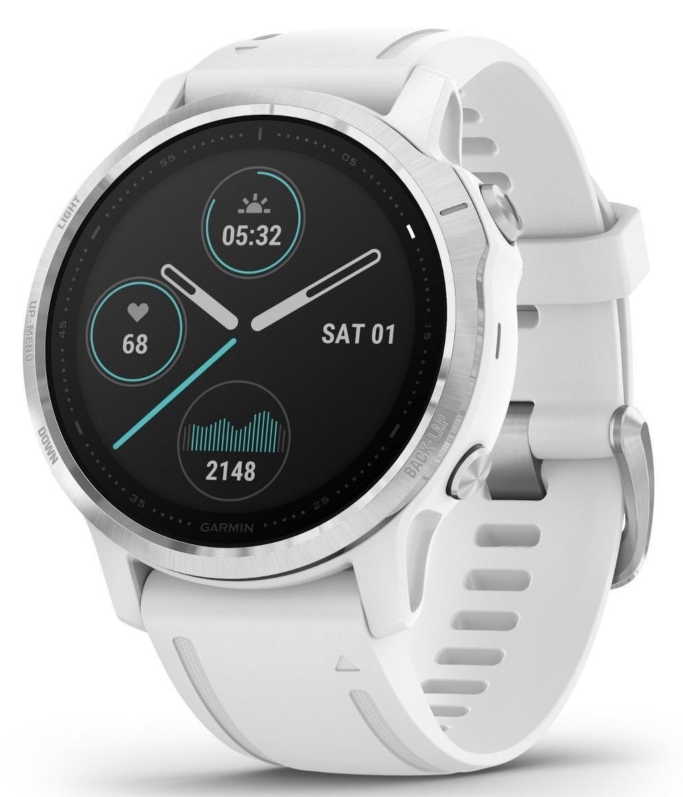 Garmin Fenix 6S Silver with white band
