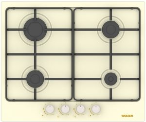 Image Варочная панель газовая Wolser WL- F 6400 EN Ivory
