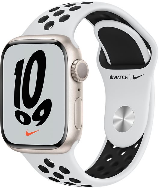 Умные часы Apple Watch Nike Series 7 GPS 41mm MKN33 Starlight