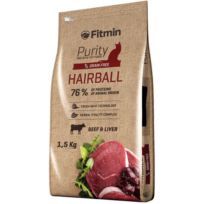 Image Корм для кошек Fitmin Purity Hairball 1.5kg