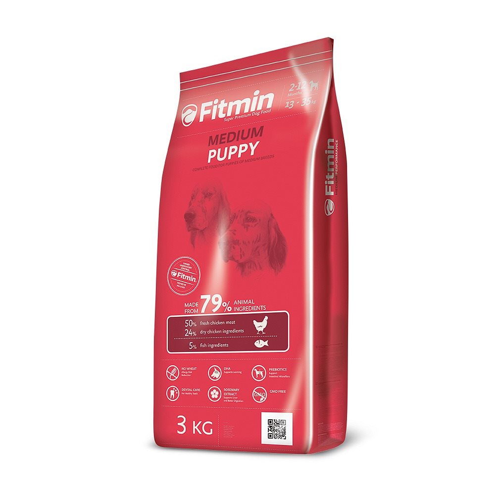 Image Сухой корм для собак Fitmin dog medium puppy 3 kg