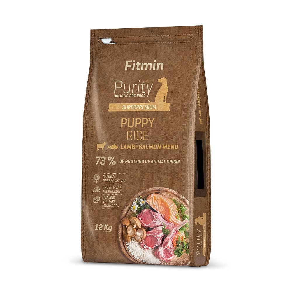Image Сухой корм для собак Fitmin Purity Rice Puppy Lamb&Salmon 12kg