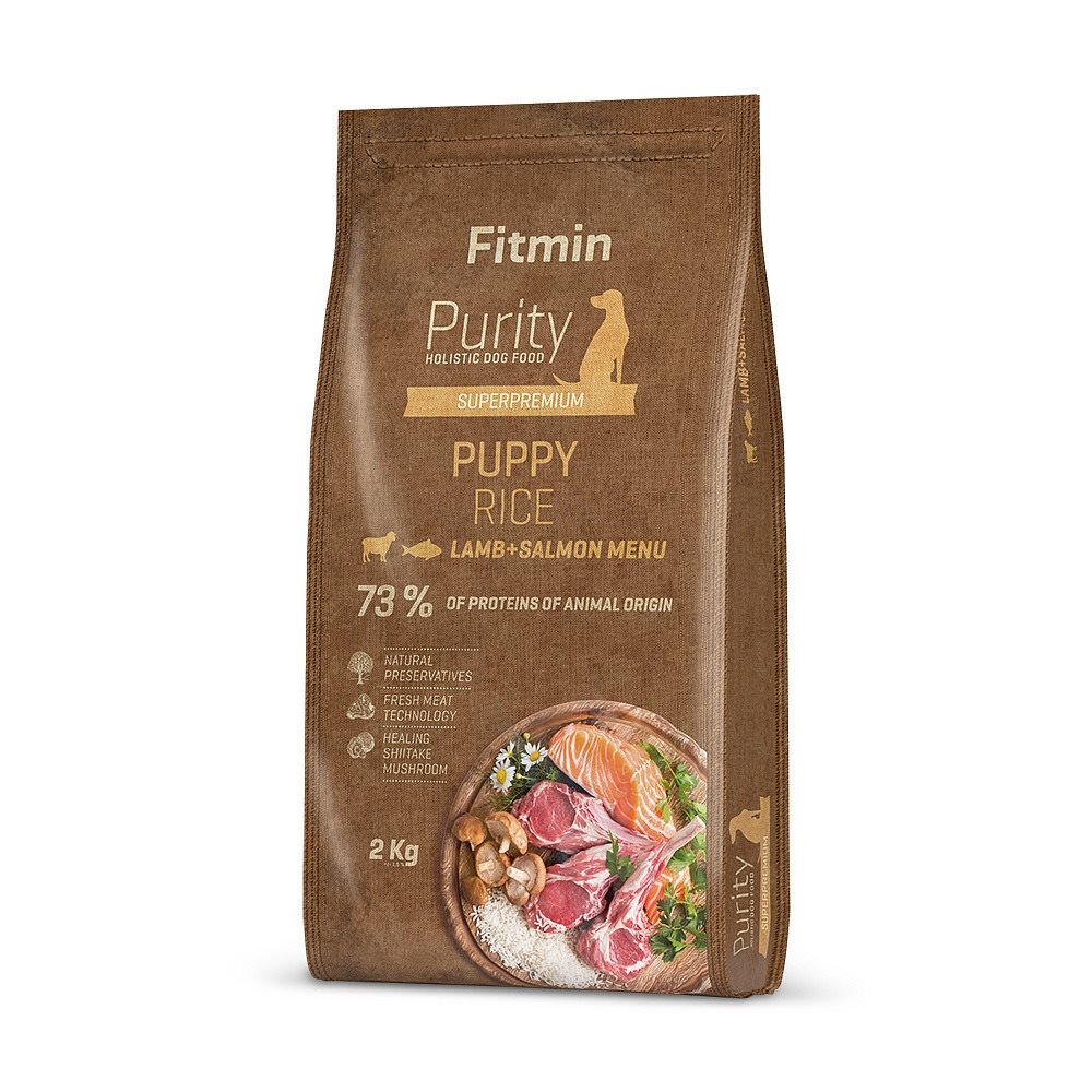 Image Hrana uscata pentru caini Fitmin dog Purity Rice Puppy Lamb&Salmon 2kg