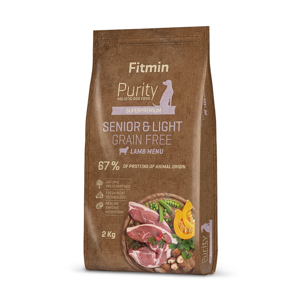Hrana uscata pentru caini Fitmin Purity GF Senior&Light Lamb 2 kg