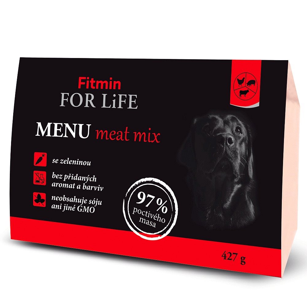 Image Влажный корм для собак Fitmin MENU meat mix 427g * 12