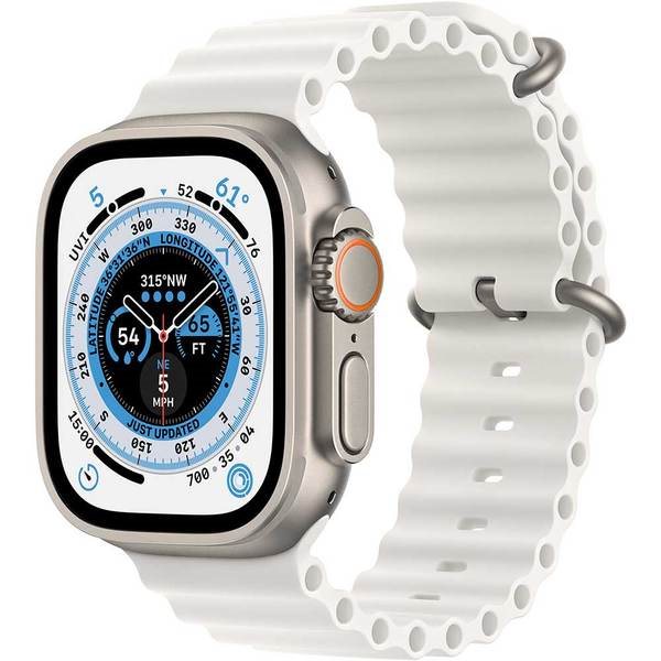 Ceas inteligent Apple Watch Ultra GPS + LTE 49mm MNHF3 Titanium Case White Ocean Band