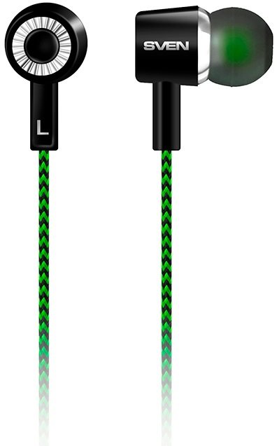 Image Наушники SVEN E-107 Black/Green