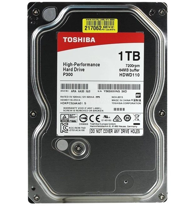 Image Жесткий диск HDD Toshiba P300 2Tb (HDWD220UZSVA)