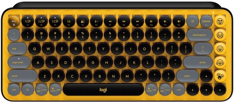 Tastatură Logitech POP With Emoji Keys Blast, Yellow