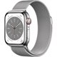 Image Умные часы Apple Watch Series 8 45mm MNKJ3 GPS + LTE Silver S. Steel Case