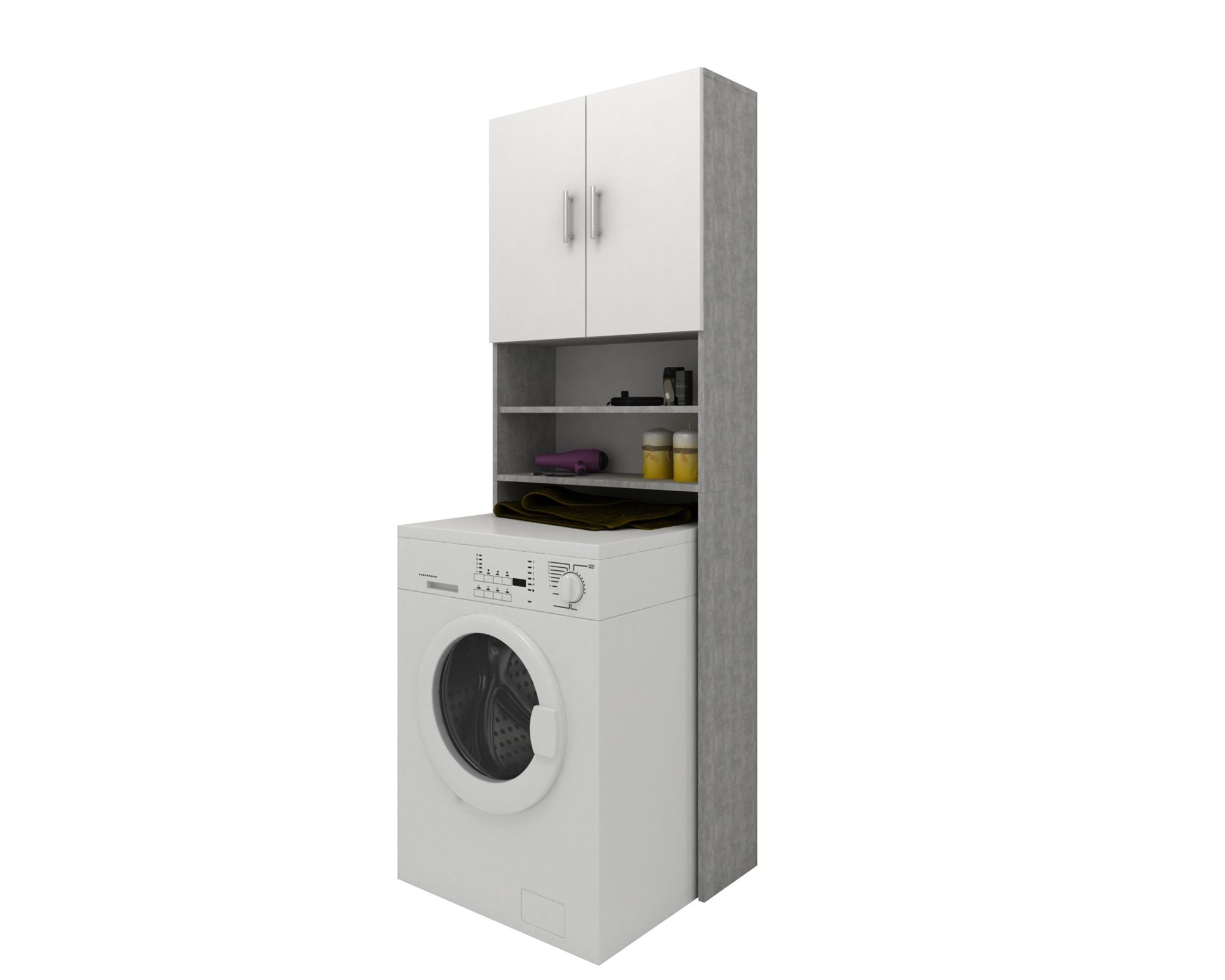 Image Dulap Haaus 65x27x190 White, Concrete