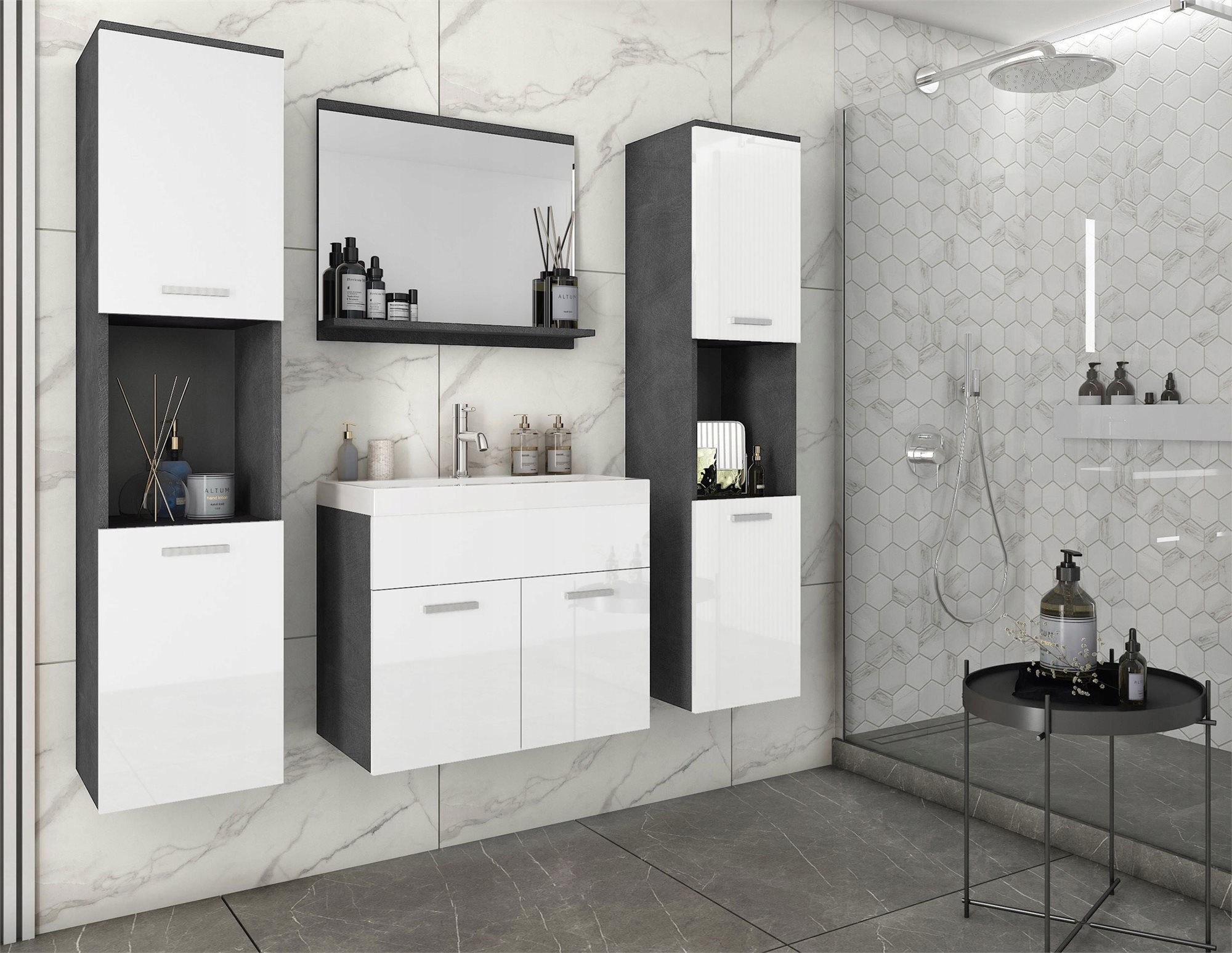 Image Set de mobila мебели Bratex Montreal XL Matera, White Gloss