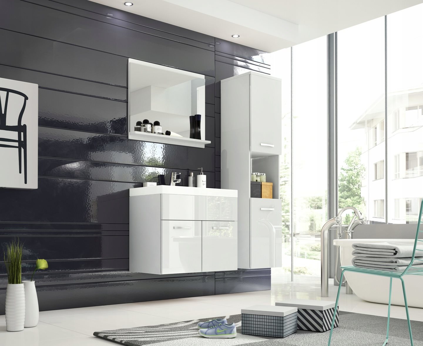 Image Комплект Bratex Montreal White, White Gloss