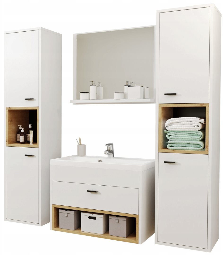 Image Set de mobila Mirjan24 Olier II With Sink White, Artisan Oak