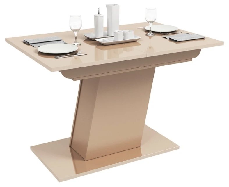 Image Раскладной стол BonMebel Bergamo 1 Бежевый Глянец