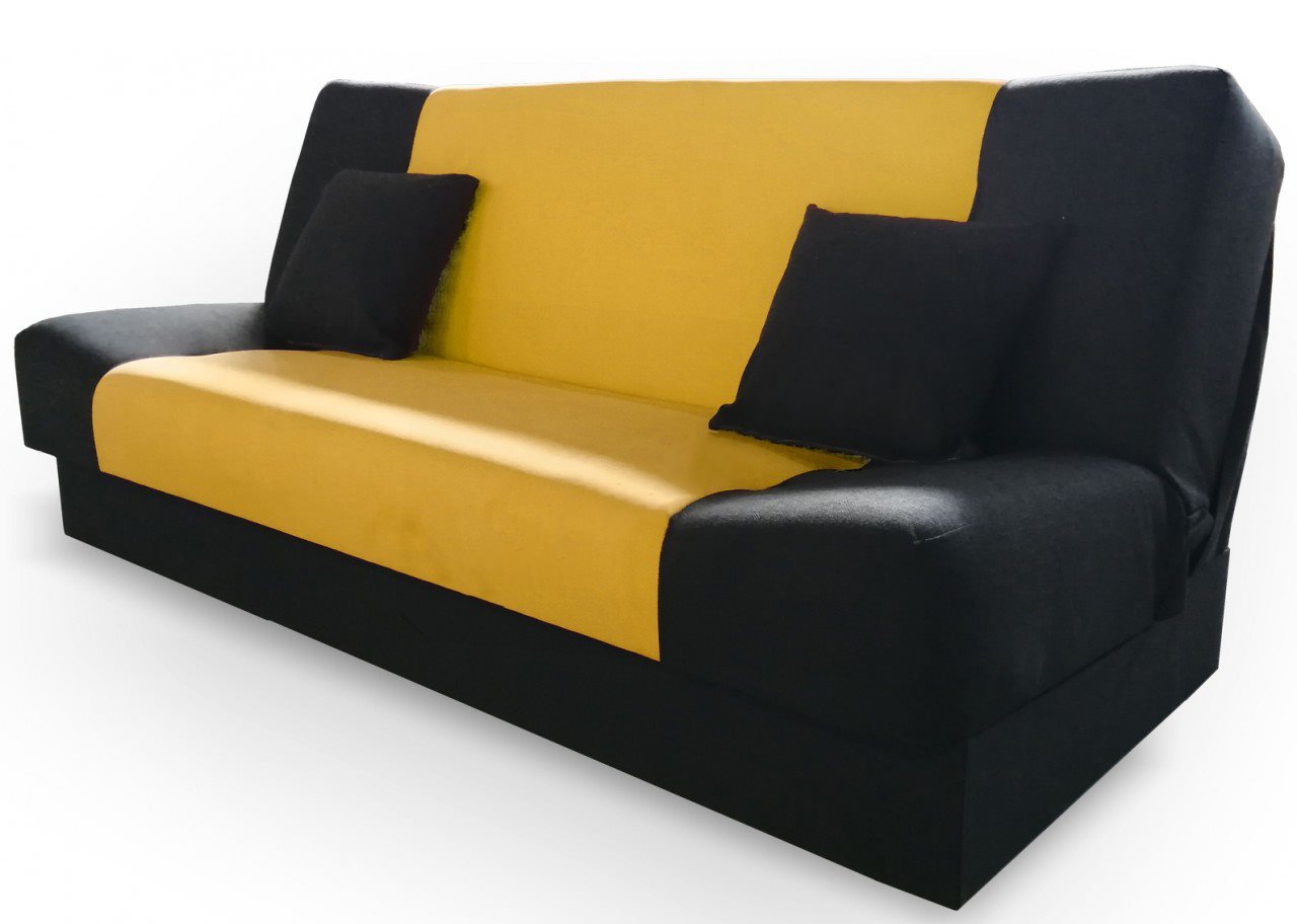 Image Раскладной диван Platan Jas 100/23 Black, Yellow