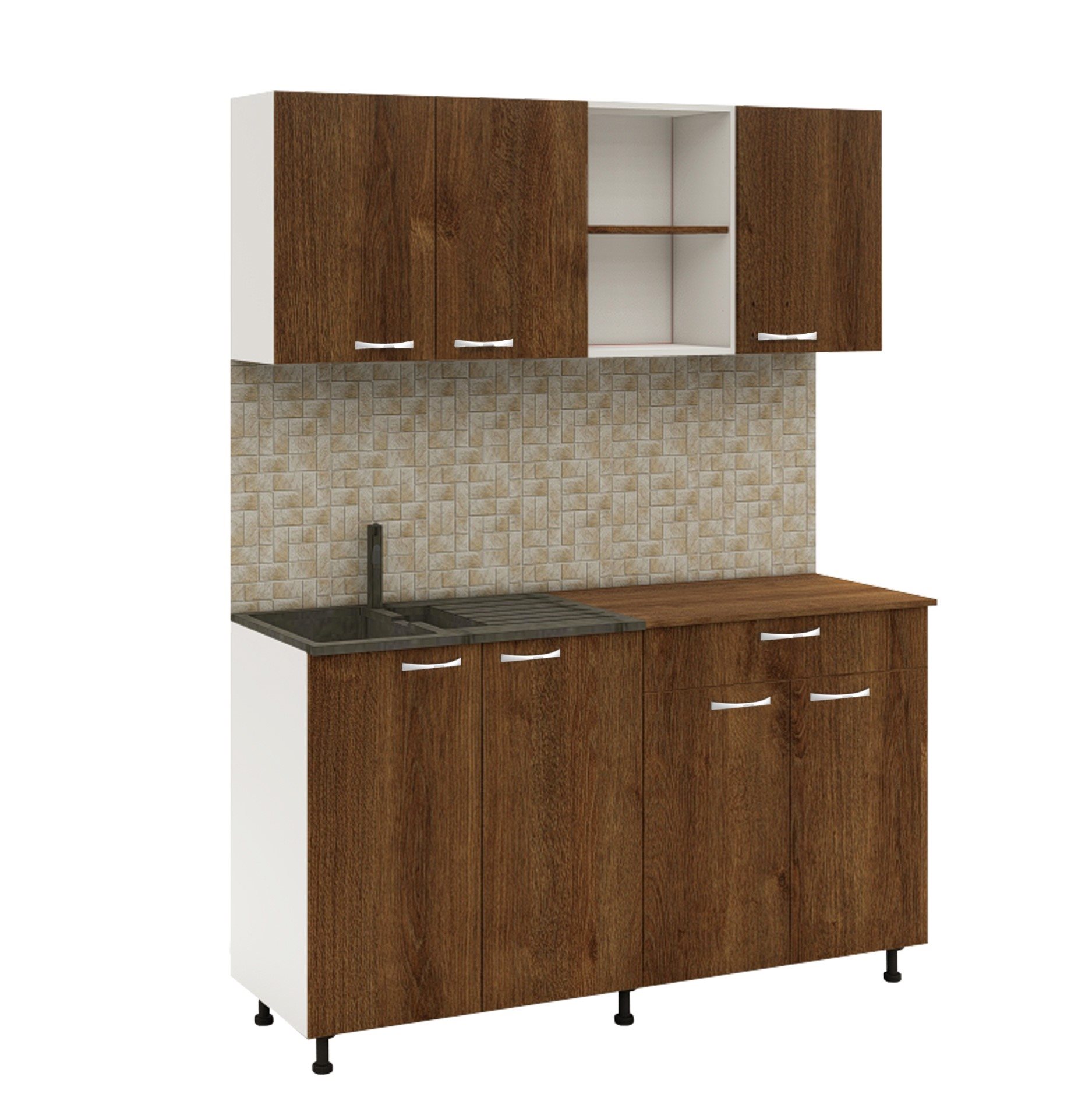 Image Кухня Haaus Roma 1.6м White/Bronze Oak