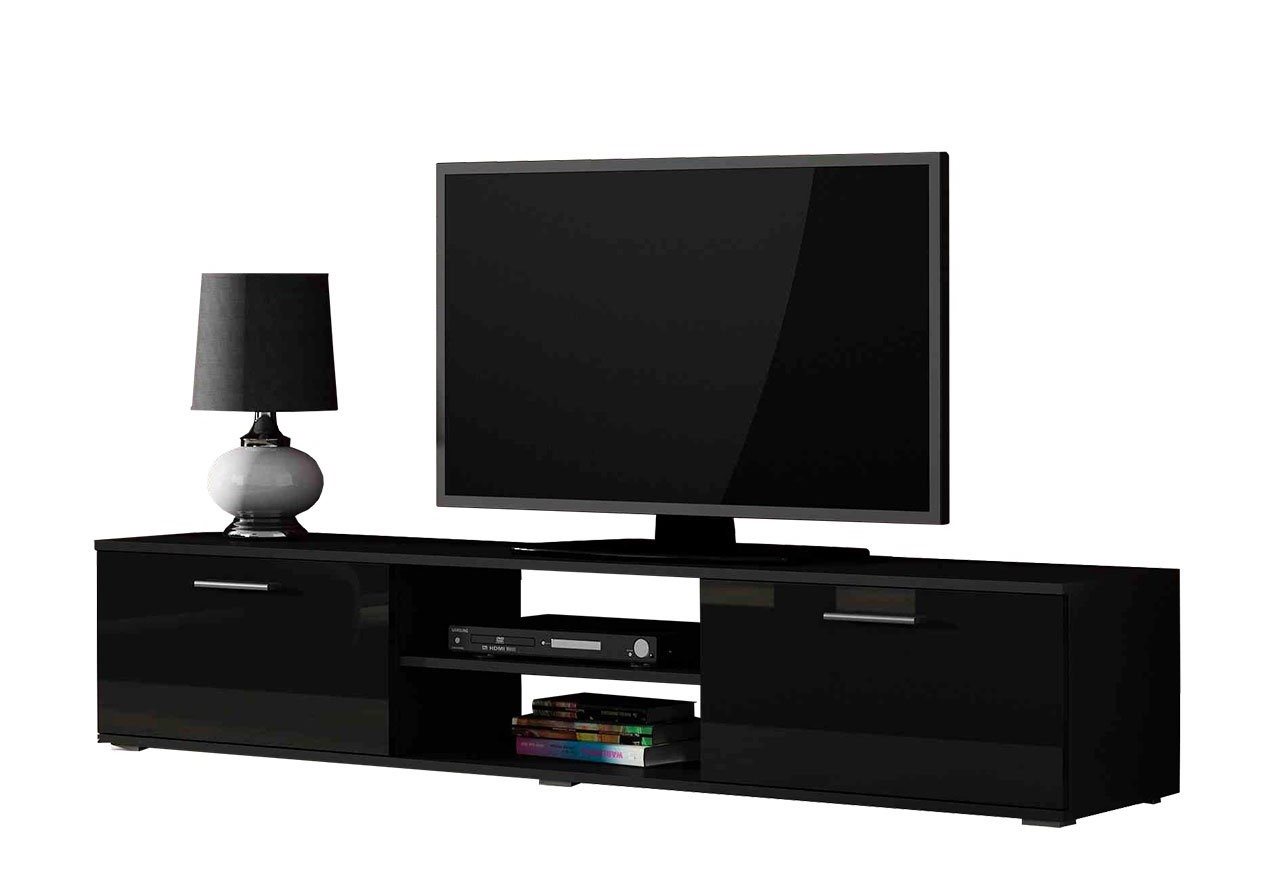 Image Tumba pentru TV Mirjan24 Boho/Soho S-3 Black Gloss