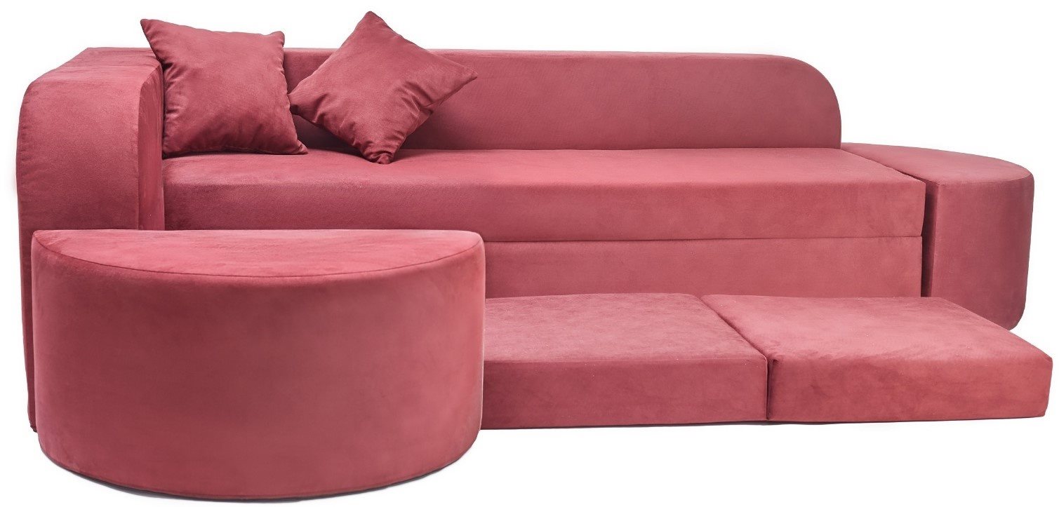 Image Бескаркасный диван Edka Jupiter 210/280/50 M11 розовый