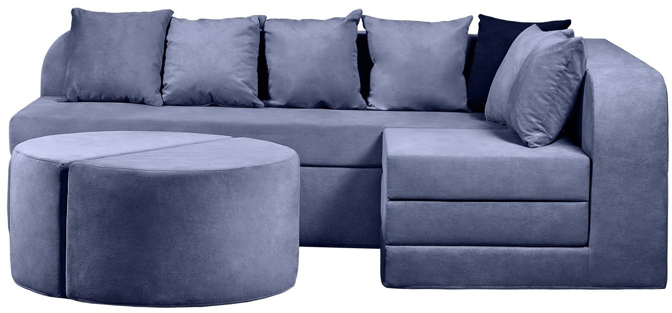 Image Бескаркасный диван Edka Jupiter 210/280/50 M3 индиго синий