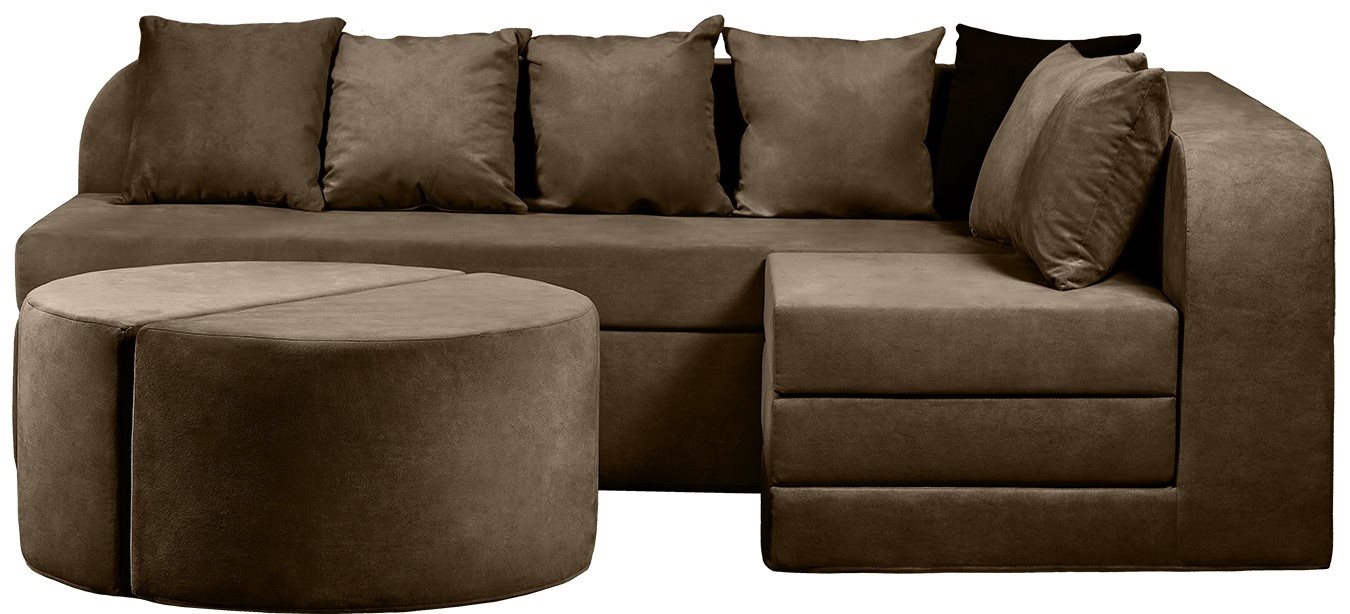 Image Бескаркасный диван Edka Jupiter M20 210/280/50 коричневый