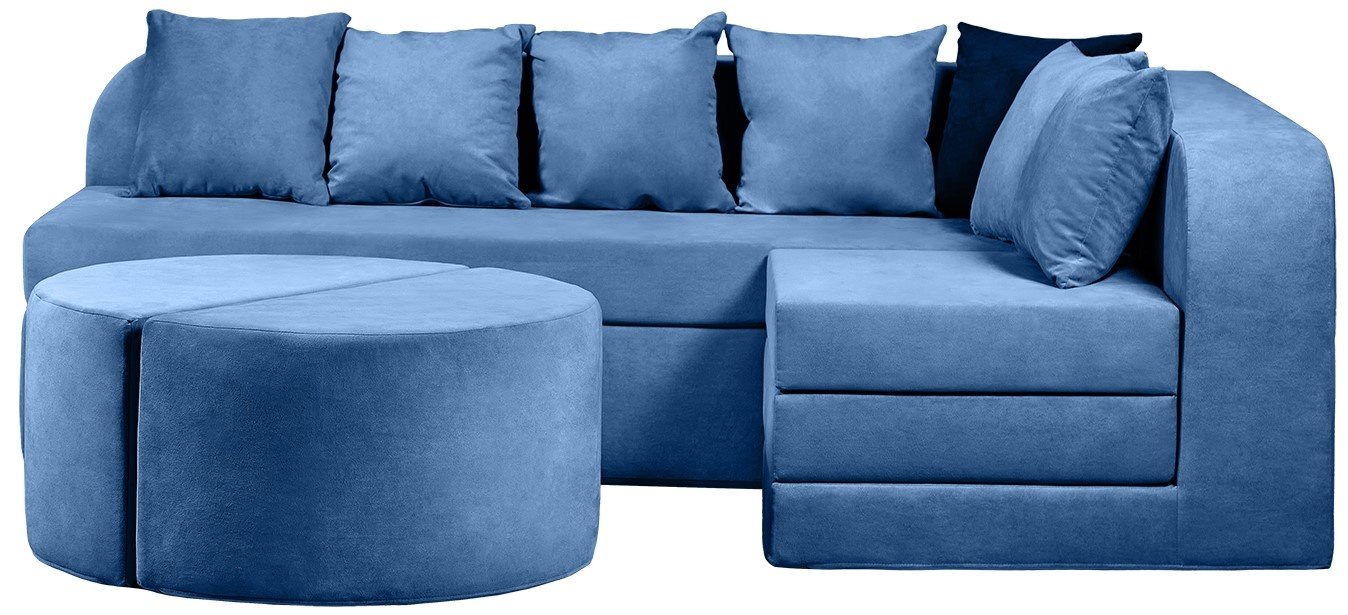 Image Бескаркасный диван Edka Jupiter 210/280/50 M33 синий