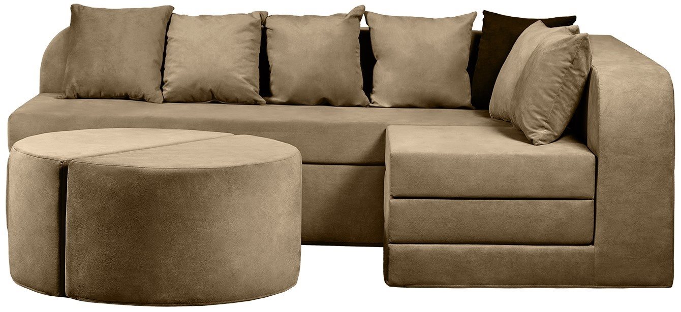 Image Бескаркасный диван Edka Jupiter 210/280/50 M42 светло-коричневый