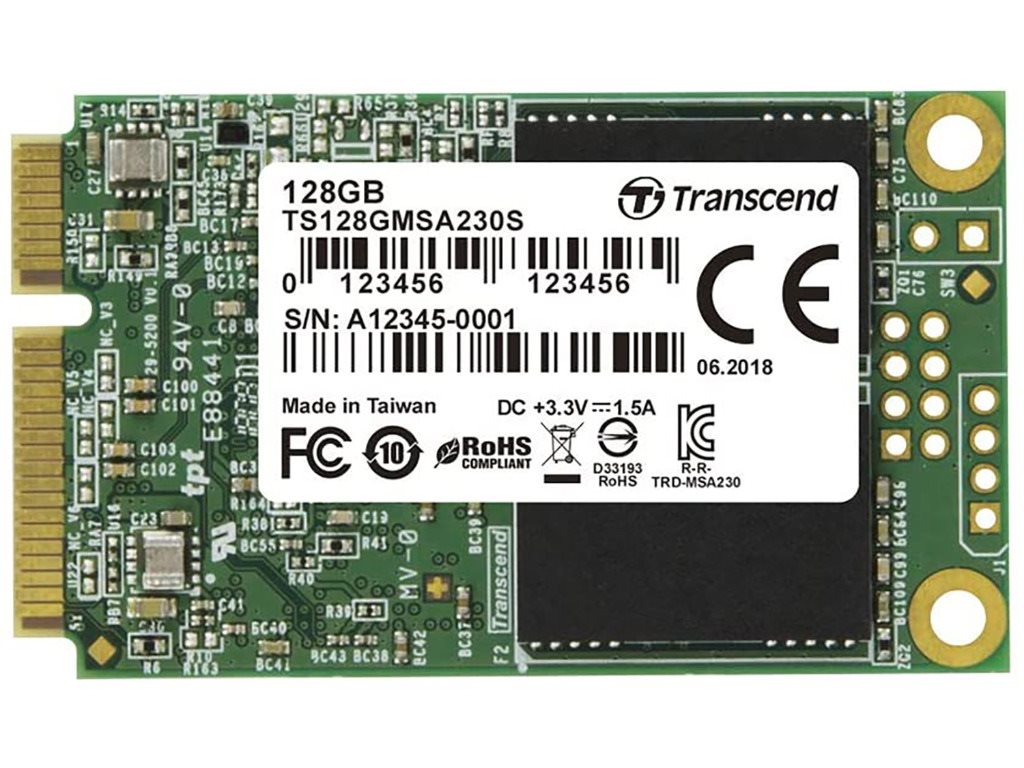 Dispozitiv de stocare SSD Transcend .mSATA 128GB (TS128GMSA230S)