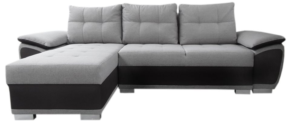 Image Canapea coltar Platan Karolina 02 Black, Light Gray