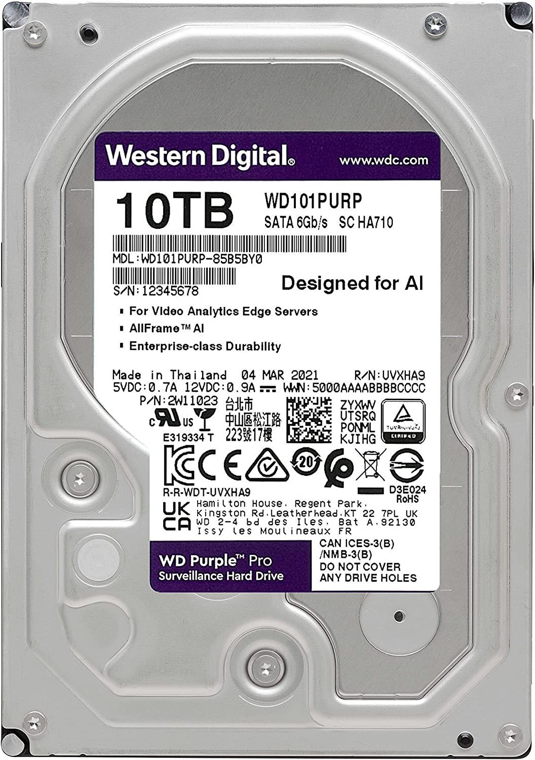 Image Жесткий диск HDD Western Digital Caviar Purple PRO WD101PURP 10TB
