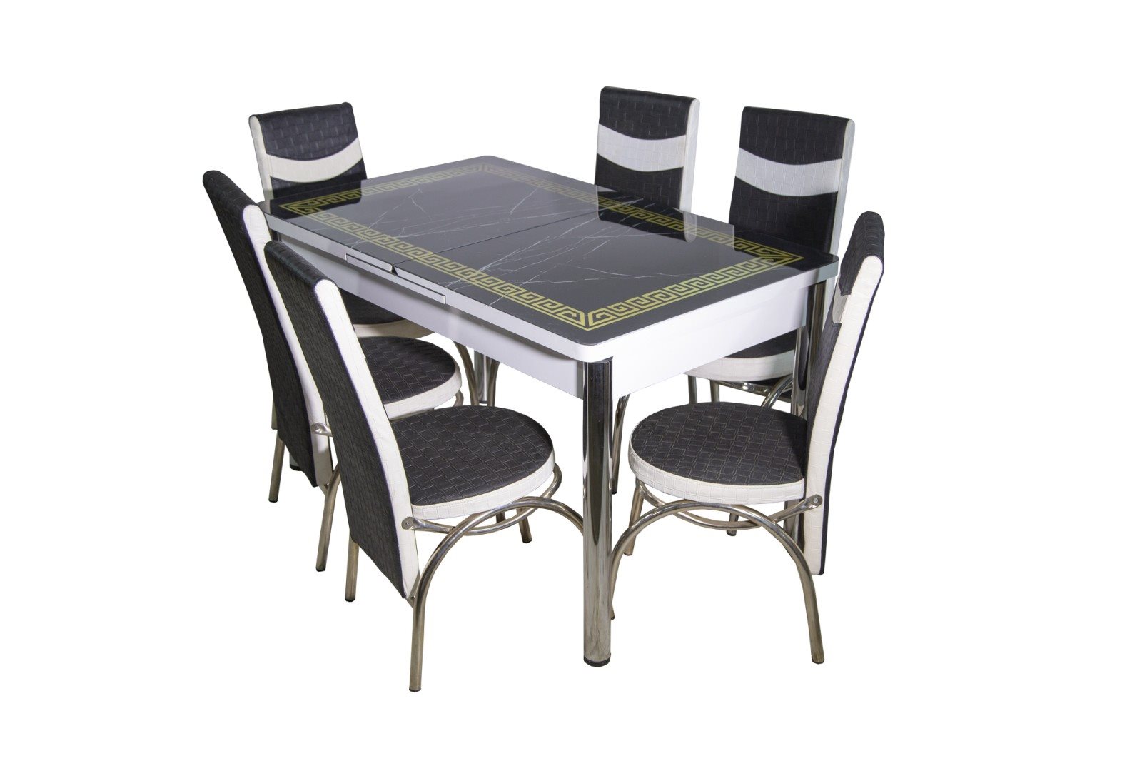 Image Set de bucatarie MP Kelebek II 1120 + 6 Negru, Alb