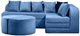 Image Бескаркасный диван Edka Jupiter 210/280/50 M33 синий