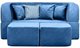 Бескаркасный диван Edka Vega 180/200/44 M33 синий