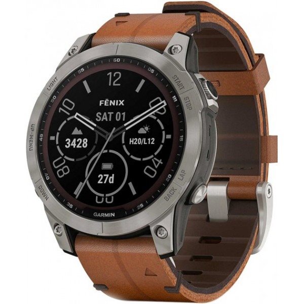 Умные часы Garmin Fenix 7 Sapphire Solar Titanium
