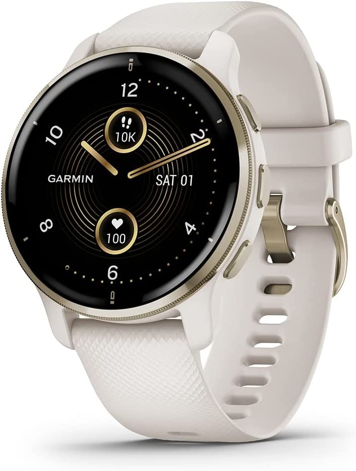 Image Ceas inteligent Garmin Venu 2 Plus, Ivory, Cream Gold
