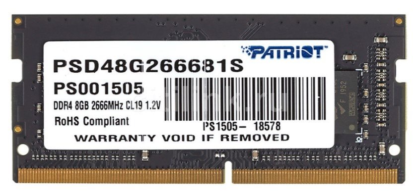 Оперативная память Patriot Signature Line 8Gb DDR4-2666MHz SODIMM