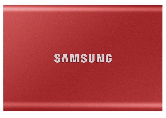 Image Hard disk extern Samsung 500GB T7 Red