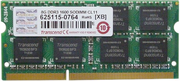 Оперативная память Transcend 8Gb DDR3-PC12800 SODIMM CL11