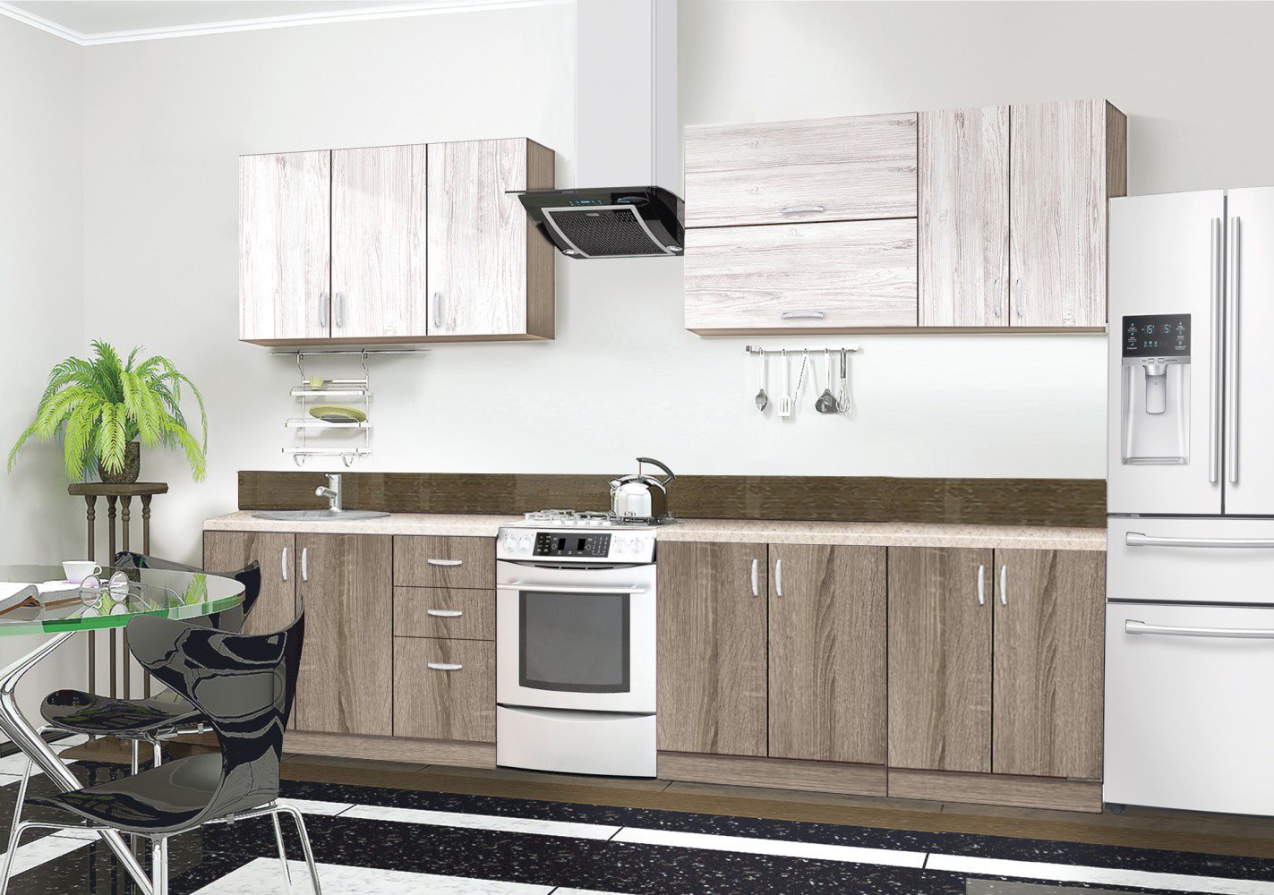 Image Кухня Modern Paola 2.6m Sonoma Truffle Oak, Alaska